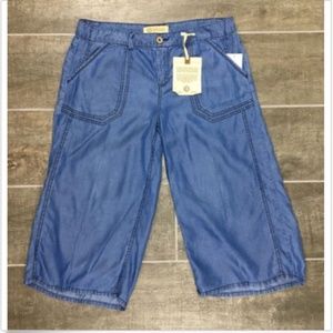 Democracy Women's Cropped Seamed Pants Blue NWT